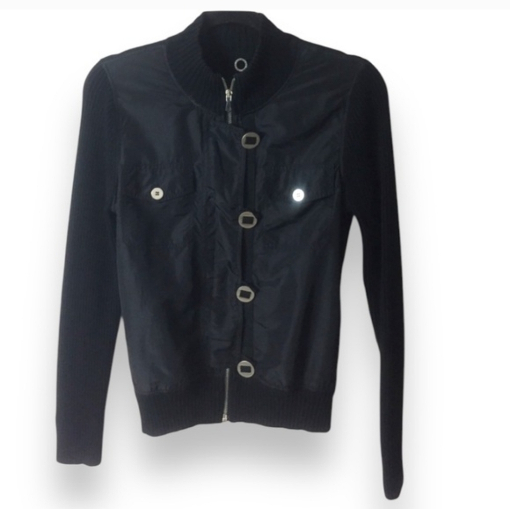 ANTHROPOLOGIE x ONE GIRL WHO Black Ribbed Mod Jacket EUC!